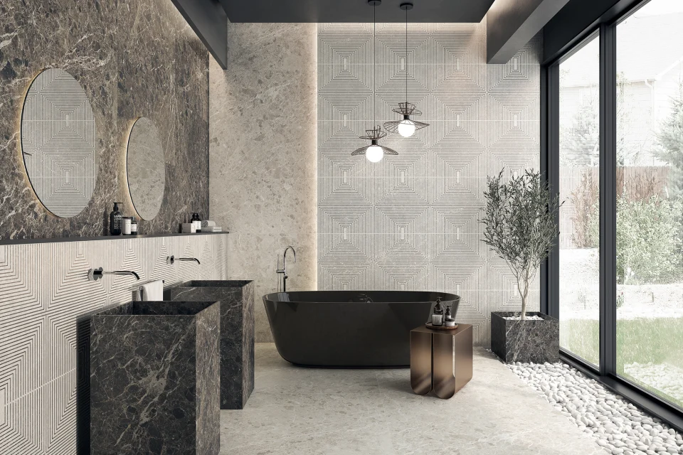 AMBIENTE_CAPRICE WHITE-BLACK 60X120