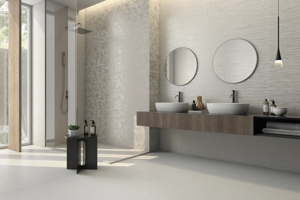 AMBIENTE_SHUI WHITE DROPS 35X90